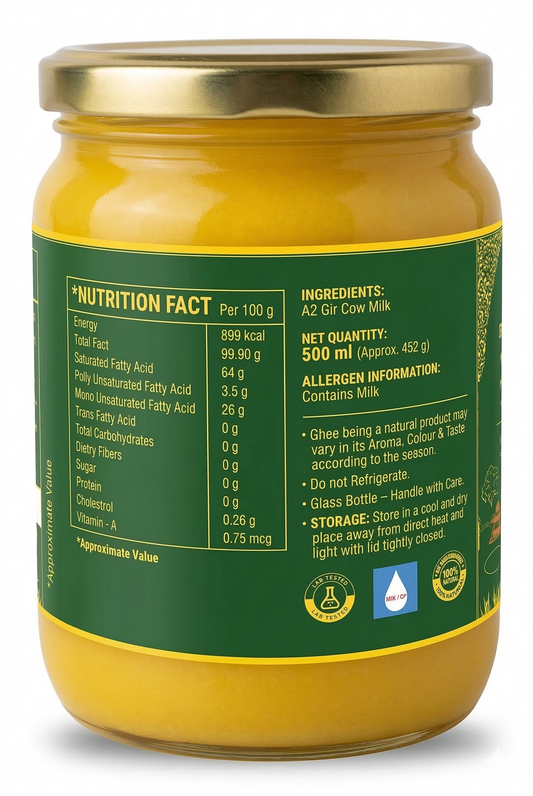 Elite Harvest A2 Gir Cow Desi Ghee — Bilona Method